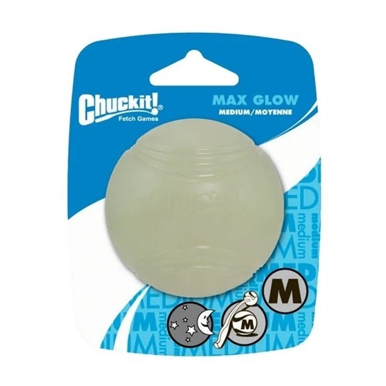 Chuckit Max Glow Bal Glow In The Dark LARGE 7X7X7 CM