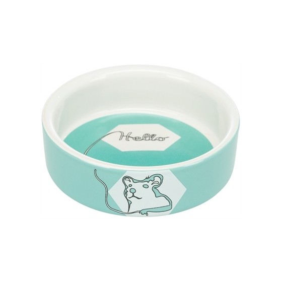Trixie - Voerbak / Waterbak Keramiek Strip Hamster Assorti, 8cm 4st