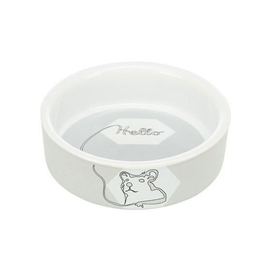 Trixie - Voerbak / Waterbak Keramiek Strip Hamster Assorti, 8cm 4st