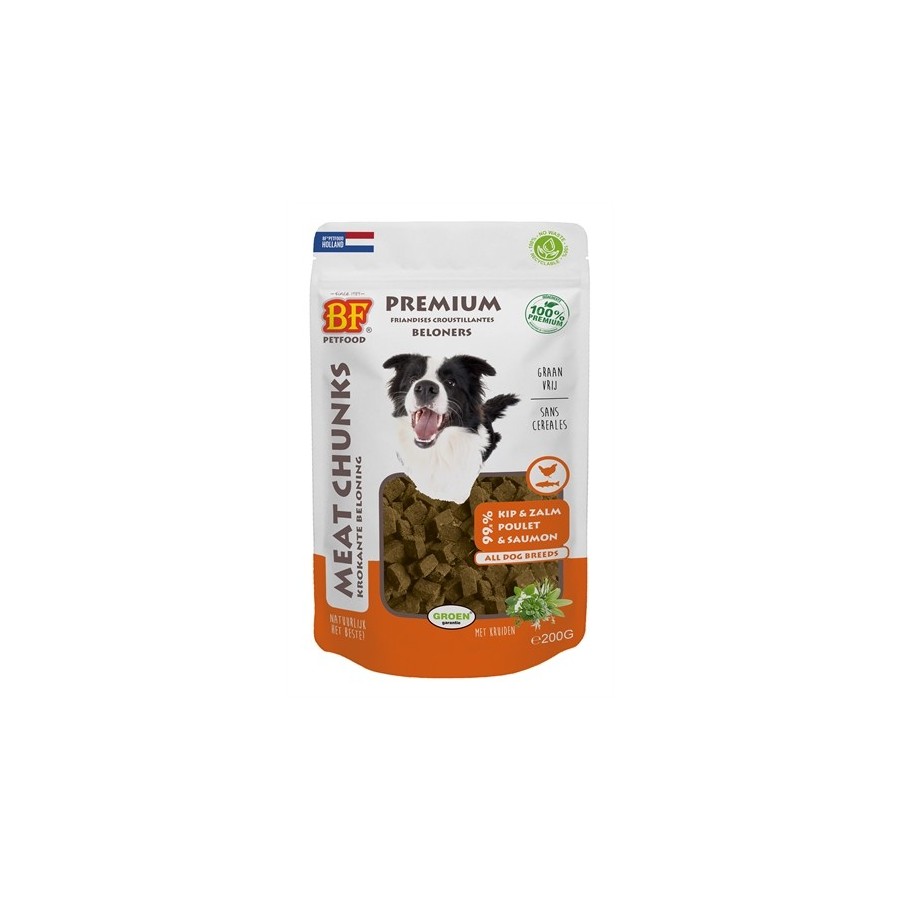 Bf Petfood Meat Chunks Kip En Zalm 200 GR
