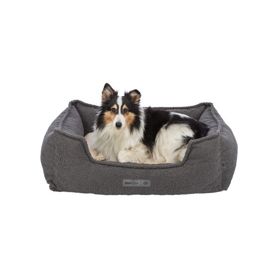 Trixie Be Eco Gerecycled Hondenmand Coline Hoekig Donkergrijs / Beige 80X65 CM