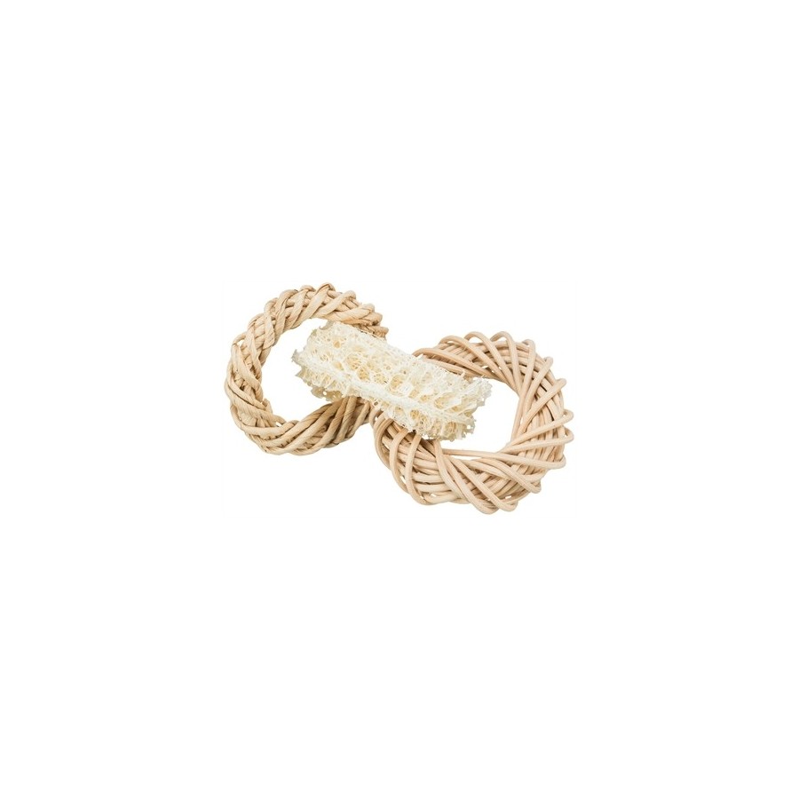 Trixie Luffaring Met Rotan-En Maïsblad Ring Naturel 13X13 CM