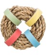 Trixie Zeegras Ring Met Papieren Ringen Naturel 8X8 CM