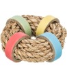 Trixie Zeegras Ring Met Papieren Ringen Naturel 8X8 CM