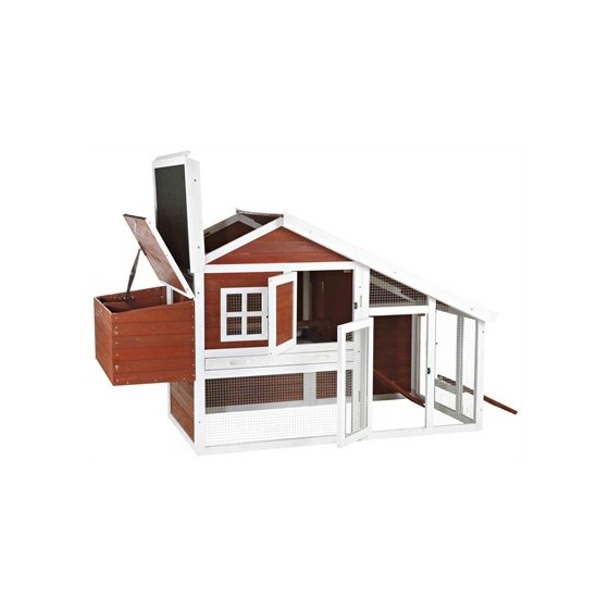 Trixie - Natura Kippenhok Grenenhout Bruin / Wit 183x80x107 cm