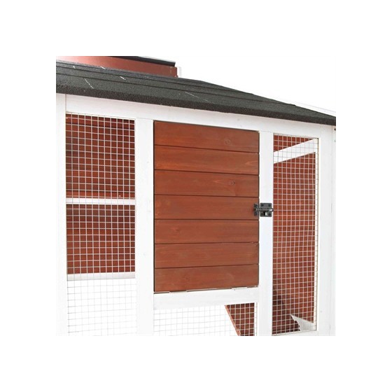 Trixie - Natura Kippenhok Grenenhout Bruin / Wit 183x80x107 cm