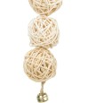 Trixie 3 Rotan Ballen Met Bel Aan Touw Naturel 24 CM