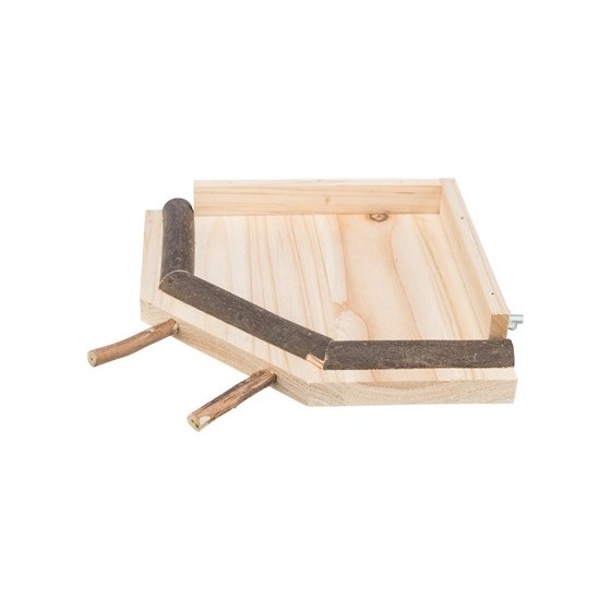 Trixie Landingsplaats Met Zitstokken Hout Naturel 19X19 CM