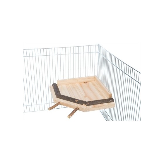 Trixie Landingsplaats Met Zitstokken Hout Naturel 19X19 CM