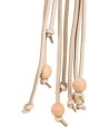 Trixie Speelgoed Veters Leer Met Houten Kralen Naturel 50 CM