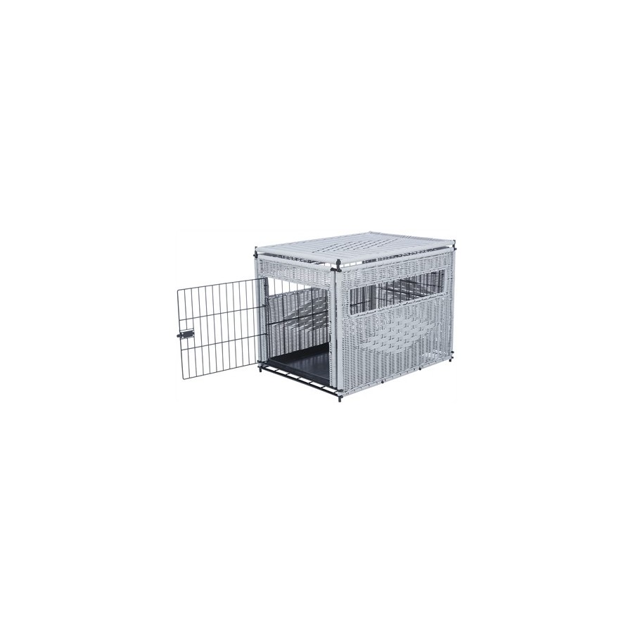 Trixie Bench Homekennel Polyrotan Lichtgrijs 58X77X60 CM