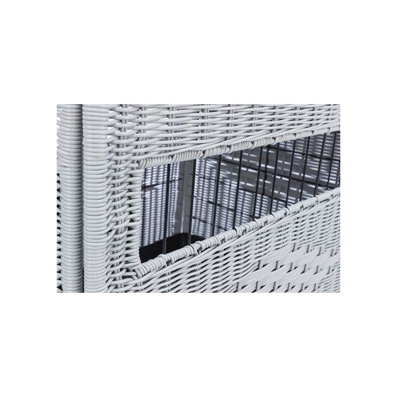 Trixie Bench Homekennel Polyrotan Lichtgrijs 58X77X60 CM