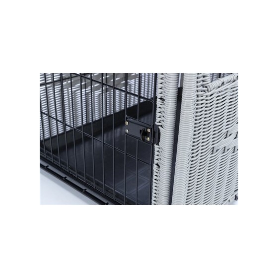 Trixie Bench Homekennel Polyrotan Lichtgrijs 58X77X60 CM