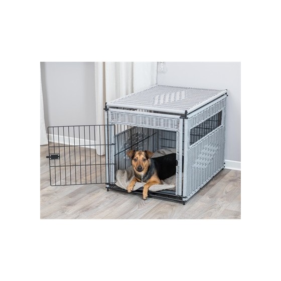 Trixie Bench Homekennel Polyrotan Lichtgrijs 58X77X60 CM