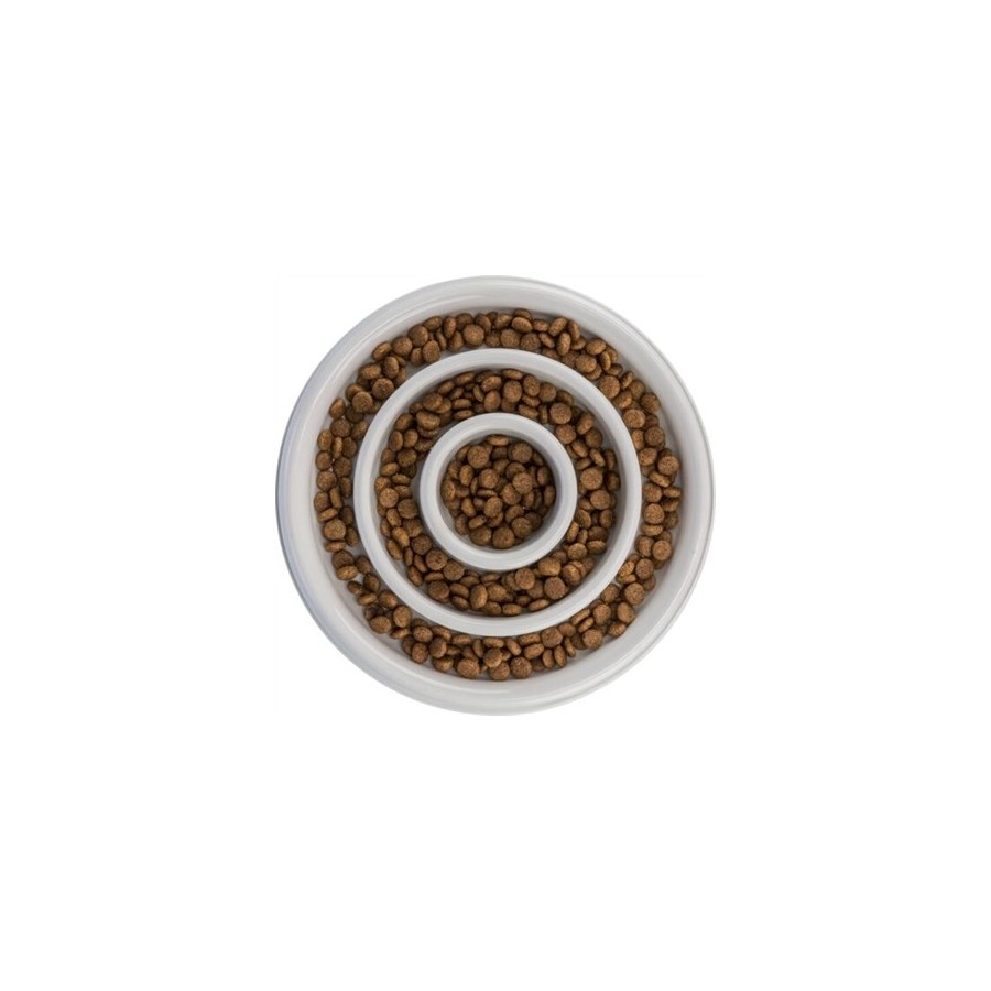 Trixie - Voerbak Slowfeeding Kunststof / Tpr Assorti, 23cm 450ml 4st