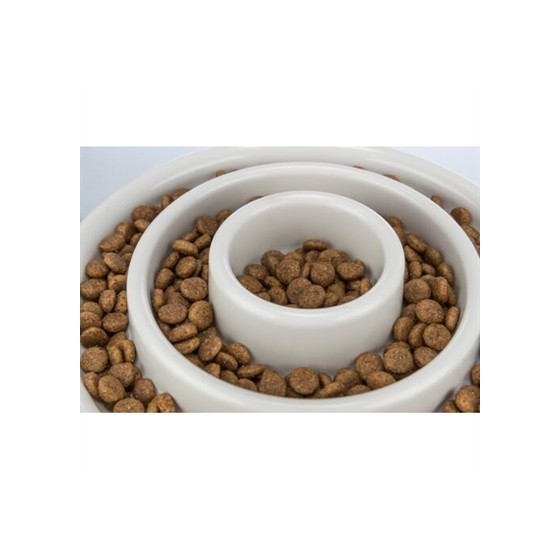 Trixie - Voerbak Slowfeeding Kunststof / Tpr Assorti, 23cm 450ml 4st
