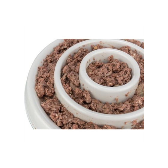 Trixie - Voerbak Slowfeeding Kunststof / Tpr Assorti, 23cm 450ml 4st