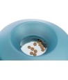 Trixie Slowfeeding Rocking Bowl Kunststof / Tpr Grijs / Blauw 23X23 CM 500 ML