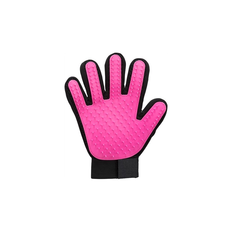 Trixie Vachtverzorgingshandschoen Mesh-Materiaal / Tpr Roze / Zwart 16X24 CM