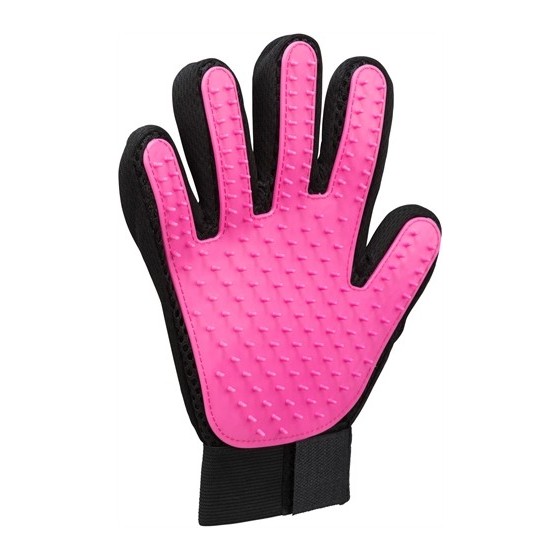 Trixie Vachtverzorgingshandschoen Mesh-Materiaal / Tpr Roze / Zwart 16X24 CM