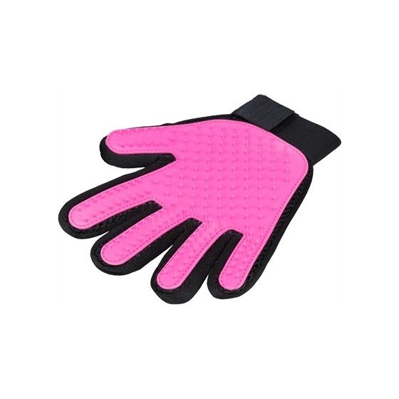 Trixie Vachtverzorgingshandschoen Mesh-Materiaal / Tpr Roze / Zwart 16X24 CM
