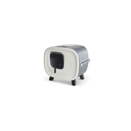 Savic - Kattenbak Mira Deluxe Antraciet/Wit. 56x45x50,5cm