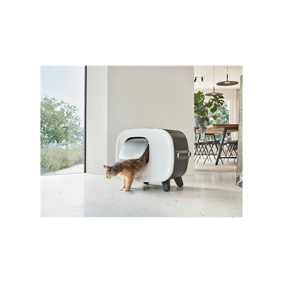 Savic - Kattenbak Mira Deluxe Antraciet/Wit. 56x45x50,5cm