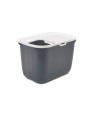 Savic Kattenbak Hop In Antraciet / Wit 58,5X39X39,5 CM