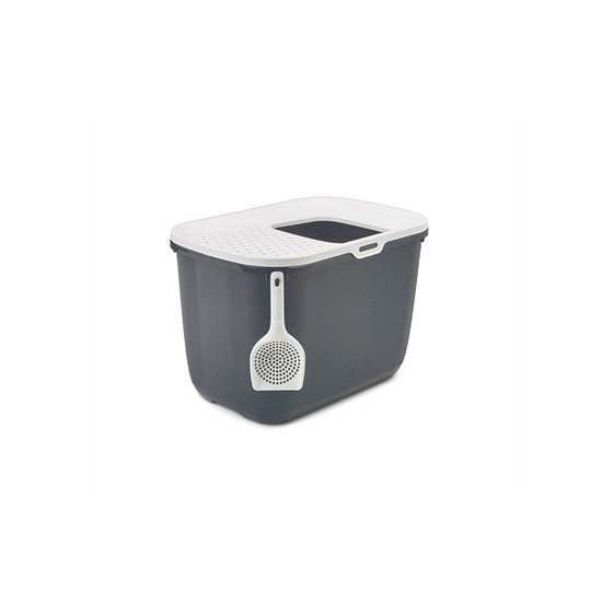 Savic Kattenbak Hop In Antraciet / Wit 58,5X39X39,5 CM