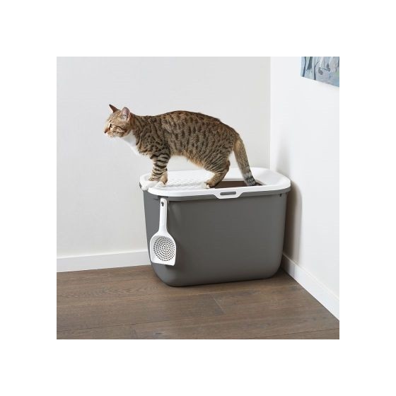 Savic Kattenbak Hop In Antraciet / Wit 58,5X39X39,5 CM