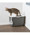 Savic Kattenbak Hop In Antraciet / Wit 58,5X39X39,5 CM