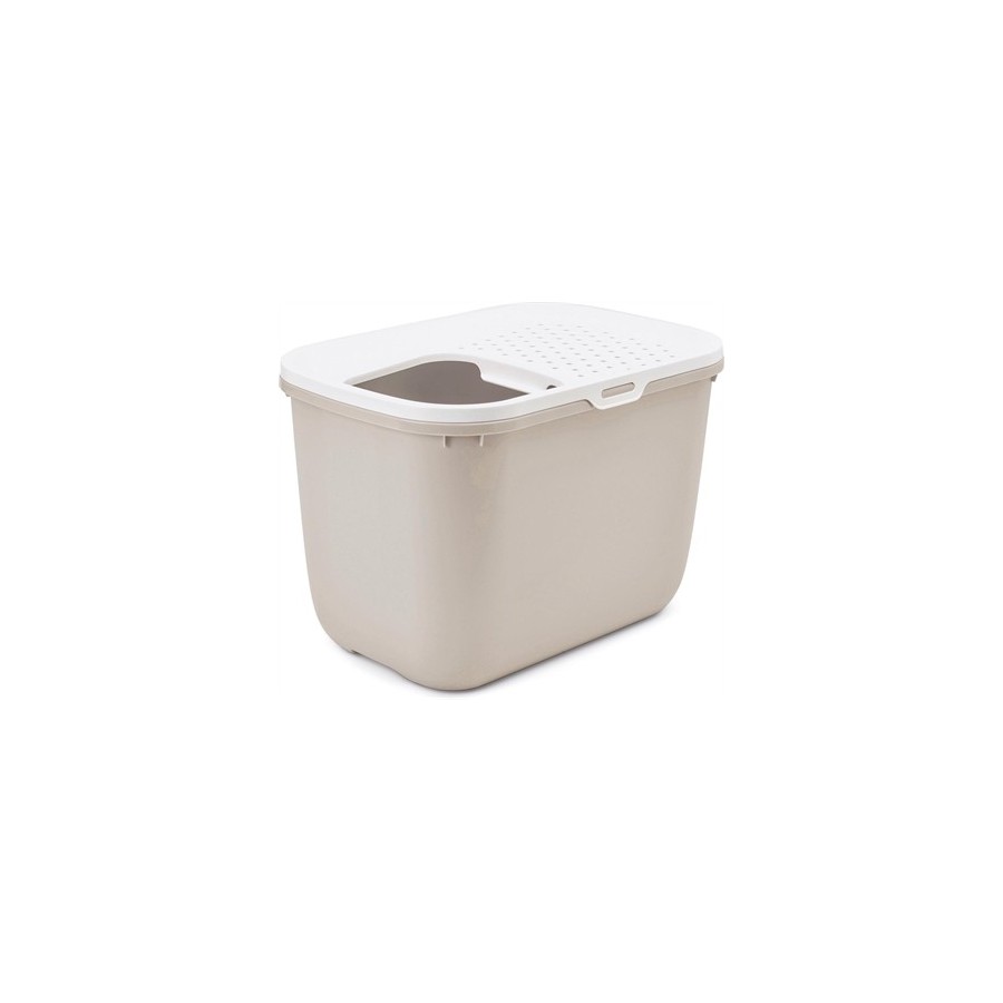 Savic Kattenbak Hop In Wit / Mokka 58,5X39X39,5 CM