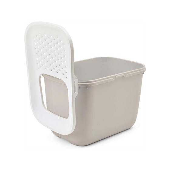 Savic Kattenbak Hop In Wit / Mokka 58,5X39X39,5 CM