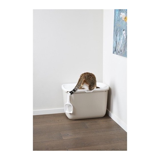 Savic Kattenbak Hop In Wit / Mokka 58,5X39X39,5 CM