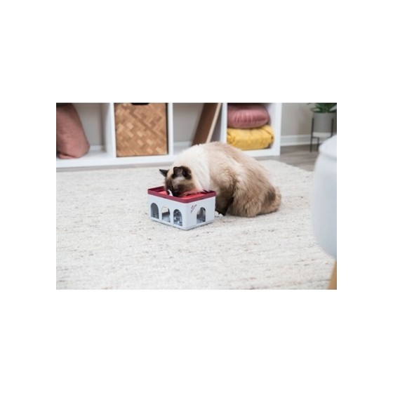 Trixie Cat Activity Rod Box Wit / Bordeaux 20X16X12 CM