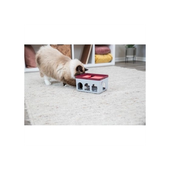 Trixie Cat Activity Rod Box Wit / Bordeaux 20X16X12 CM