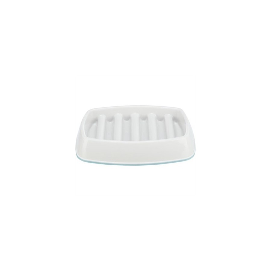 Trixie - Voerbak Slowfeeding Kunststof / Tpr Grijs, 21x14cm 250ml