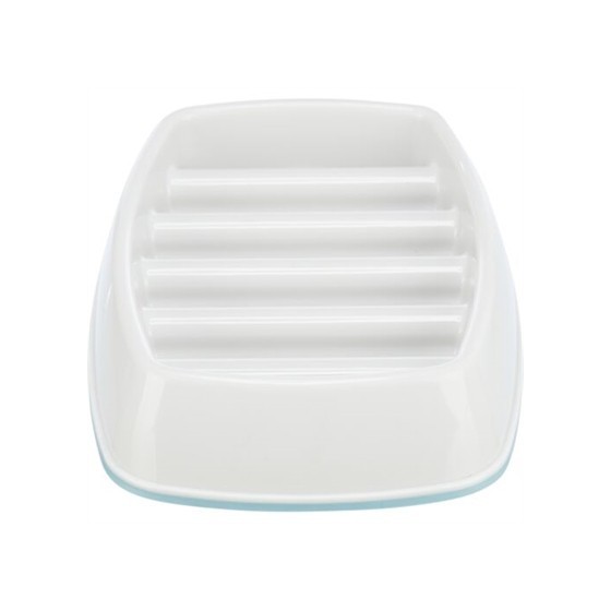 Trixie - Voerbak Slowfeeding Kunststof / Tpr Grijs, 21x14cm 250ml