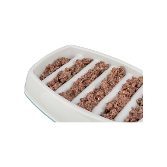 Trixie - Voerbak Slowfeeding Kunststof / Tpr Grijs, 21x14cm 250ml