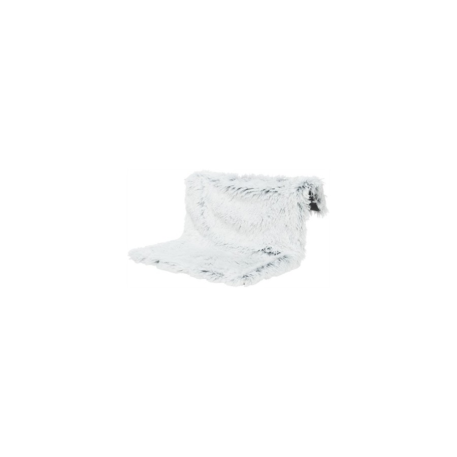 Trixie - Radiator Hangmat Harvey Langhaar Pluche / Velours Wit Zwart, 45x31x26cm