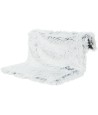 Trixie - Radiator Hangmat Harvey Langhaar Pluche / Velours Wit Zwart, 45x31x26cm
