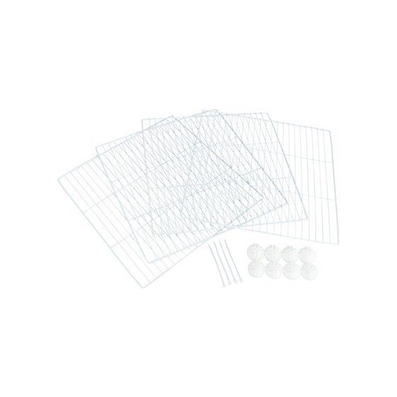 Trixie - 4 Uitbreidingspanelen Voor 62460 Metaal Wit, 35x35cm