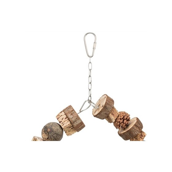 Trixie Ringschommel Hout / Dennenappels Naturel 18X18 CM