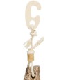 Trixie - Natuurspeelgoed Mahonie/Schelpen. 26cm