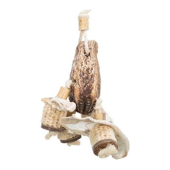 Trixie - Natuurspeelgoed Mahonie/Schelpen. 26cm