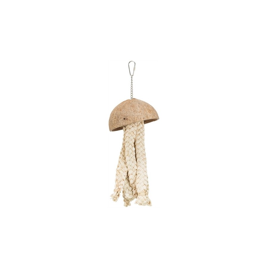 Trixie - Natuurspeelgoed Kokosnoot/Bananenbladen. 37cm 2st