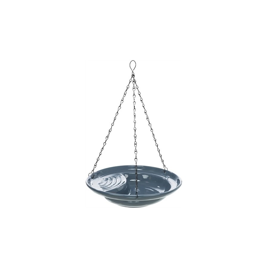 Trixie - Vogeldrinkschaal Hangend Keramiek Blauw, 26X26cm 550ml