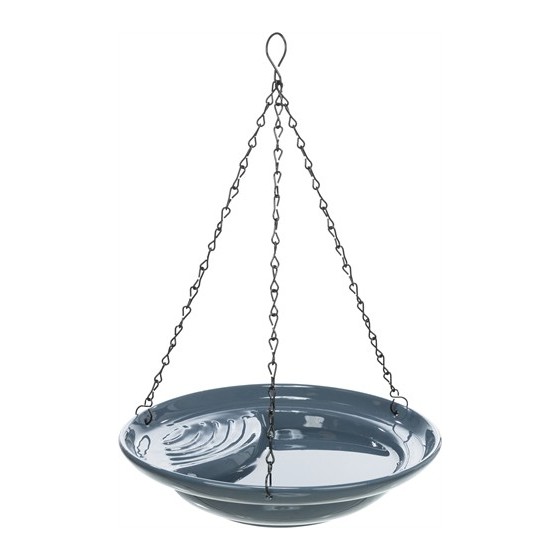 Trixie - Vogeldrinkschaal Hangend Keramiek Blauw, 26X26cm 550ml