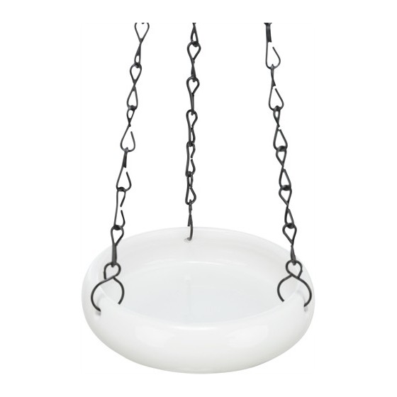 Trixie Vogeldrinkschaal Hangend Keramiek Wit 12X12 CM 100 ML 2 ST