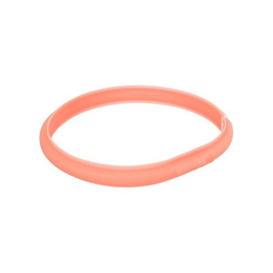 Trixie Lichtgevende Halsband Hond Flash Usb Silicone Koraal L-XL 70 CM 3 MM 2 ST